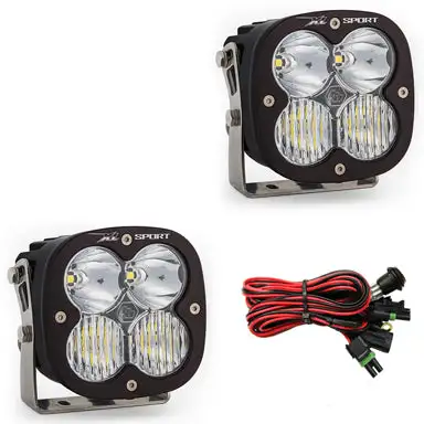 Baja Designs LED Light Pods Baja Amber Lens Driving Combo Pattern Pair XL Sport Series Baja Designs