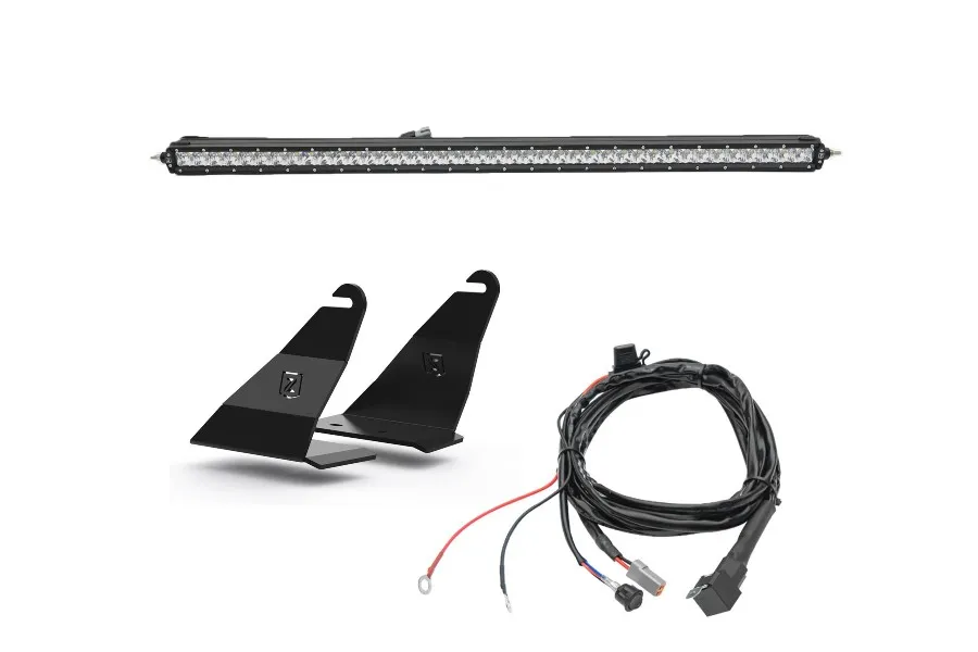 ZROADZ Off Road Products 2122 Bronco Front Roof LED Kit(1)40in LED Straight Single Row Slim Light Bar & Wiring Harness