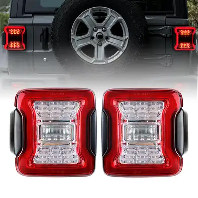 AMERICAN MODIFIED American Modified Amjpca03302 LED Tail Lights - Clear Lens