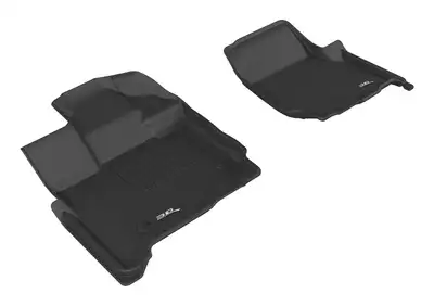 3D MAXpider 1520 F150 Supercab Kagu Blk 1st Row(2 Eyelets Not Fit 4x4 M/T Floor Shifters)floor Liners