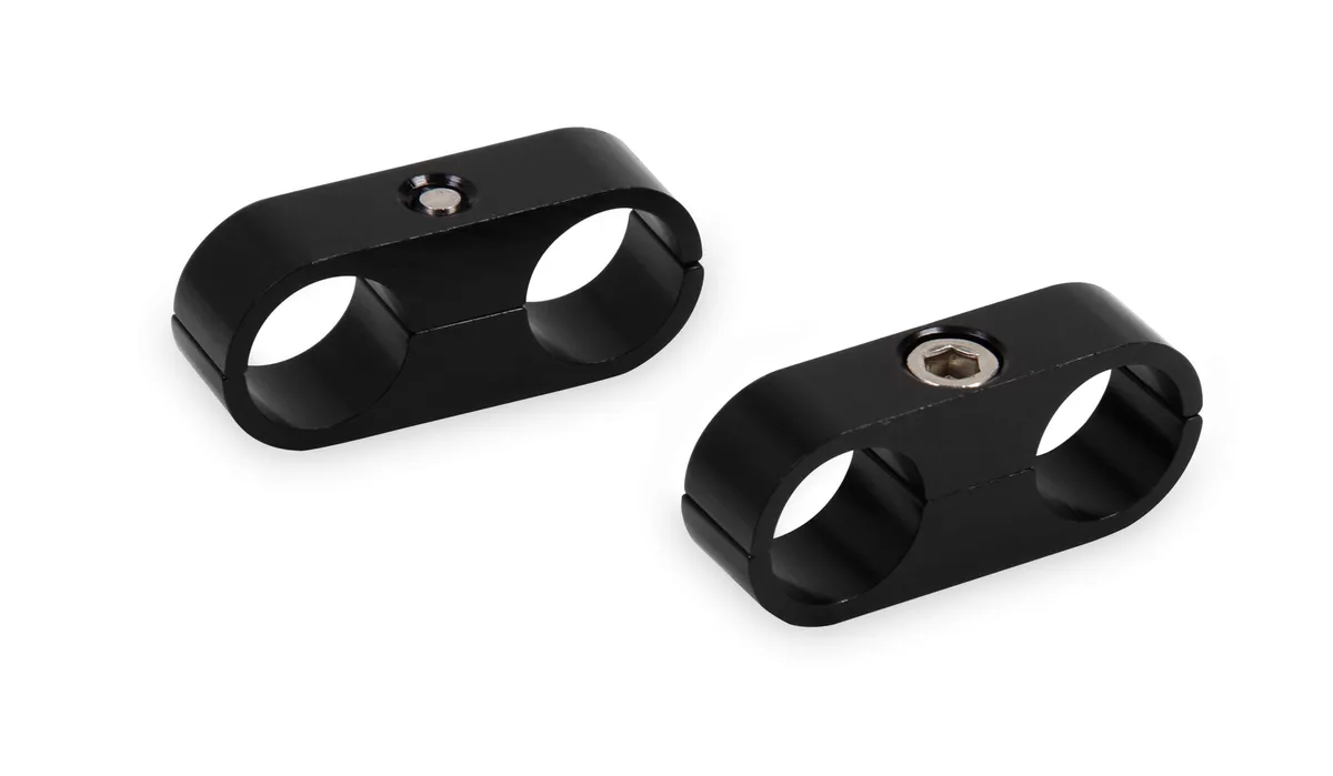 Earl's Performance 9/16 Hose Separator 2pk Billet Aluminum - Black