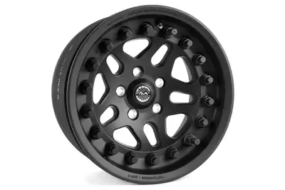 Hutchinson Hutchinson Rock Monster Beadlock Wheel 17x8.5 5x5 Matte Black w/ Black Caps - JT/JL/JK