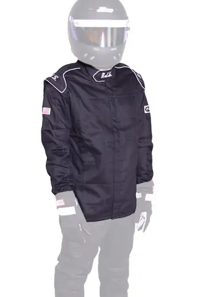 RJS Jacket Black Large SFI-3-2A/5 FR Cotton