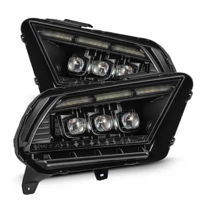 AlphaRex 13-14 Ford Mustang MK II NOVA-Series LED Projector Headlights Alpha-Black