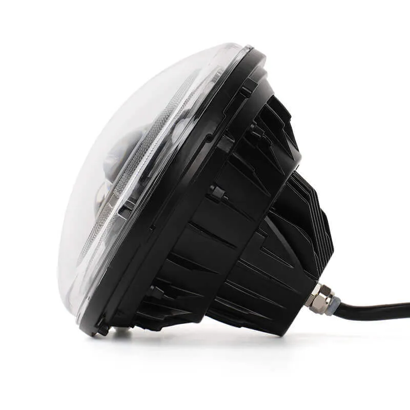 "dot Certified 7"" 80w LED Halo Headlights With DRL & Turn Signals For Jeep Wrangler JK Tj" product image