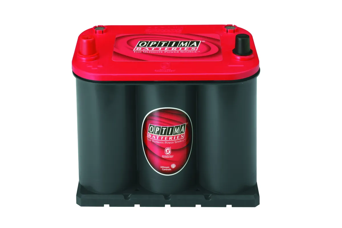 RedTop® Battery; UNBOXED; Group 25; Cold Crank Amps 720; Crank Amps 910; Reserve Capacity 90; Ampere Hour 44; Top Terminal; L-9 5/16 in.; W-6 3/4 in.; H-7 5/8 in.; product image