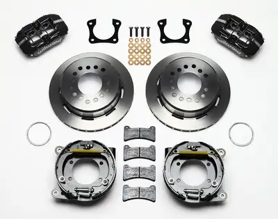 Wilwood Brakes 1964 - 1974 Buick, Chevrolet, Oldsmobile, Pontiac Forged Dynapro Low-Profile Rear Parking Brake Kit - 140-11397 - Plain Face / Red