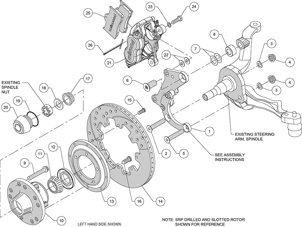 1968 - 1982 Chevrolet Forged Dynalite Big Brake Front Brake Kit (Hub) - 140-12045 product image