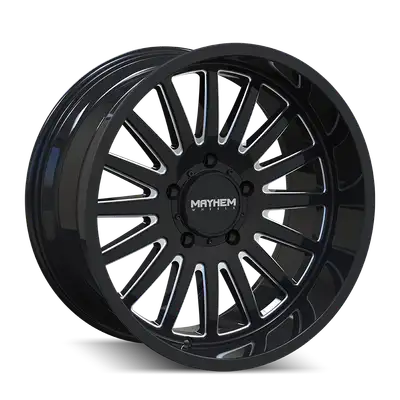 Mayhem Mayhem Offroad Wheels Utopia 8114 20x10 Milled Black -19 Off Set 5 Lug 71.5 Bore Cast Aluminum