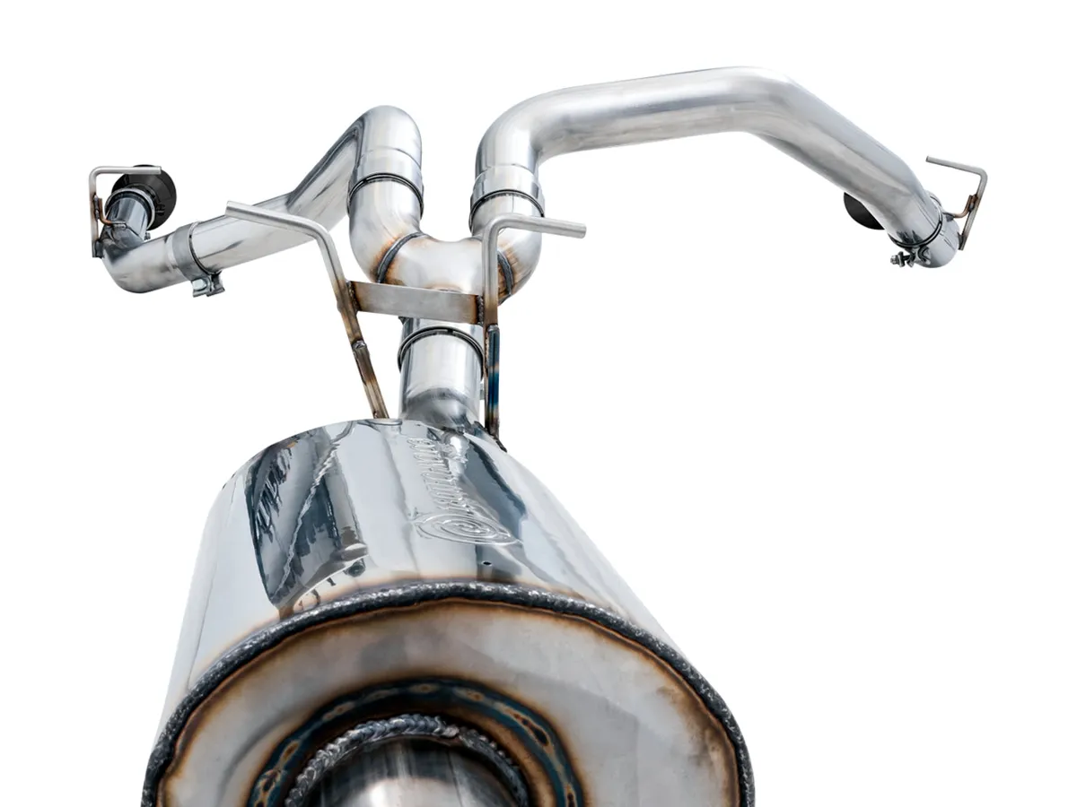 AWE 0FG Dual Rear Exit Catback Exhaust for 5th Gen RAM 1500 5.7L with bumper cutouts - Chrome Silver Tips product image