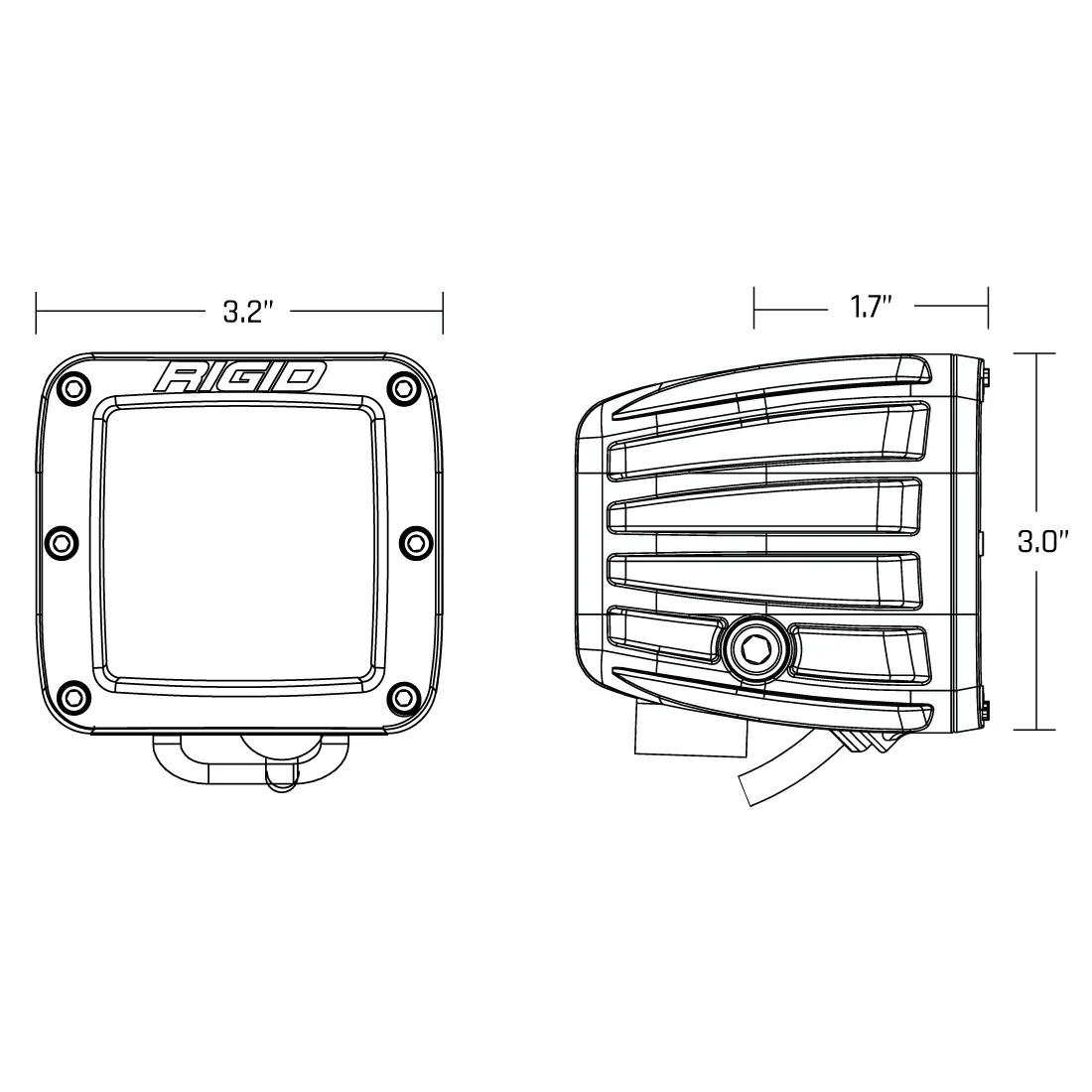 Rigid Industries D-Series SAE Fog Lights, Amber/White - Pair product image