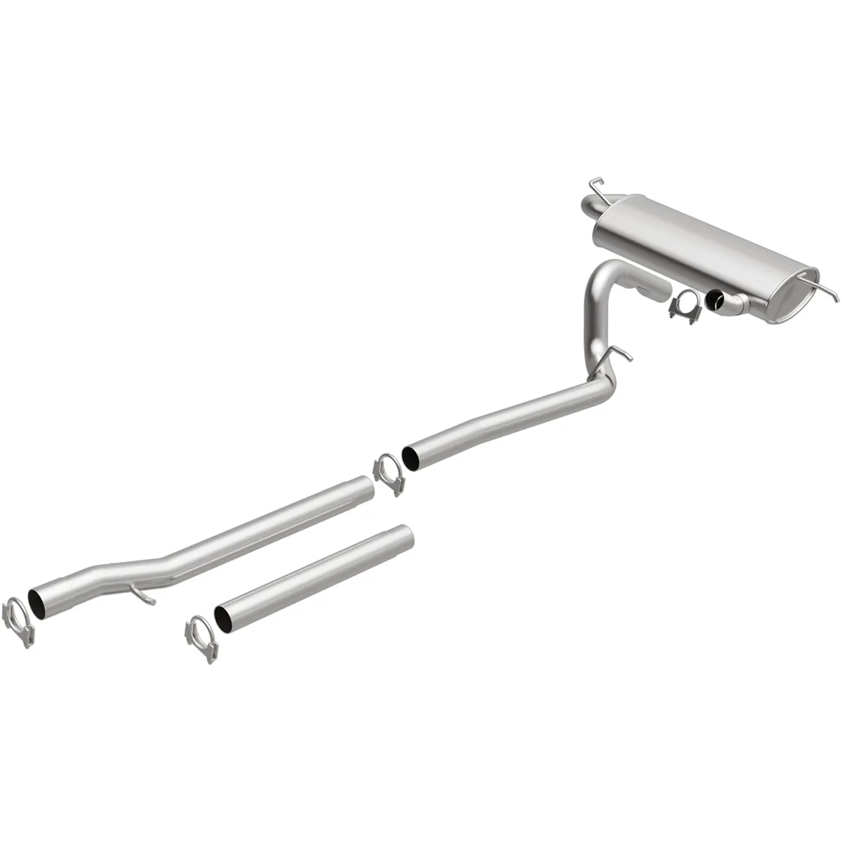 BRExhaust 2007-2011 Jeep Wrangler 3.8L Direct-Fit Exhaust System Kit 106-0045 product image