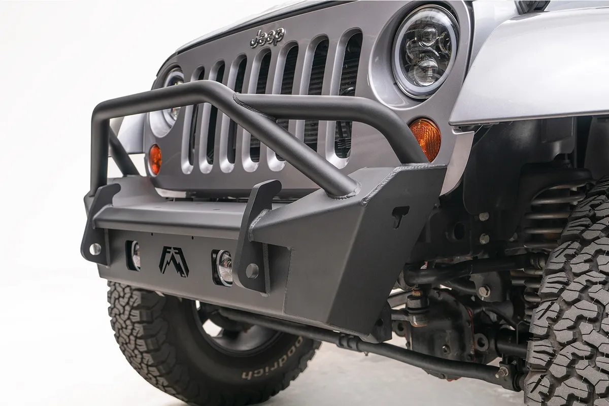 Stubby Bumper; w/Pre-Runner Guard; 2 Stage Matte Black Powder Coated; product image