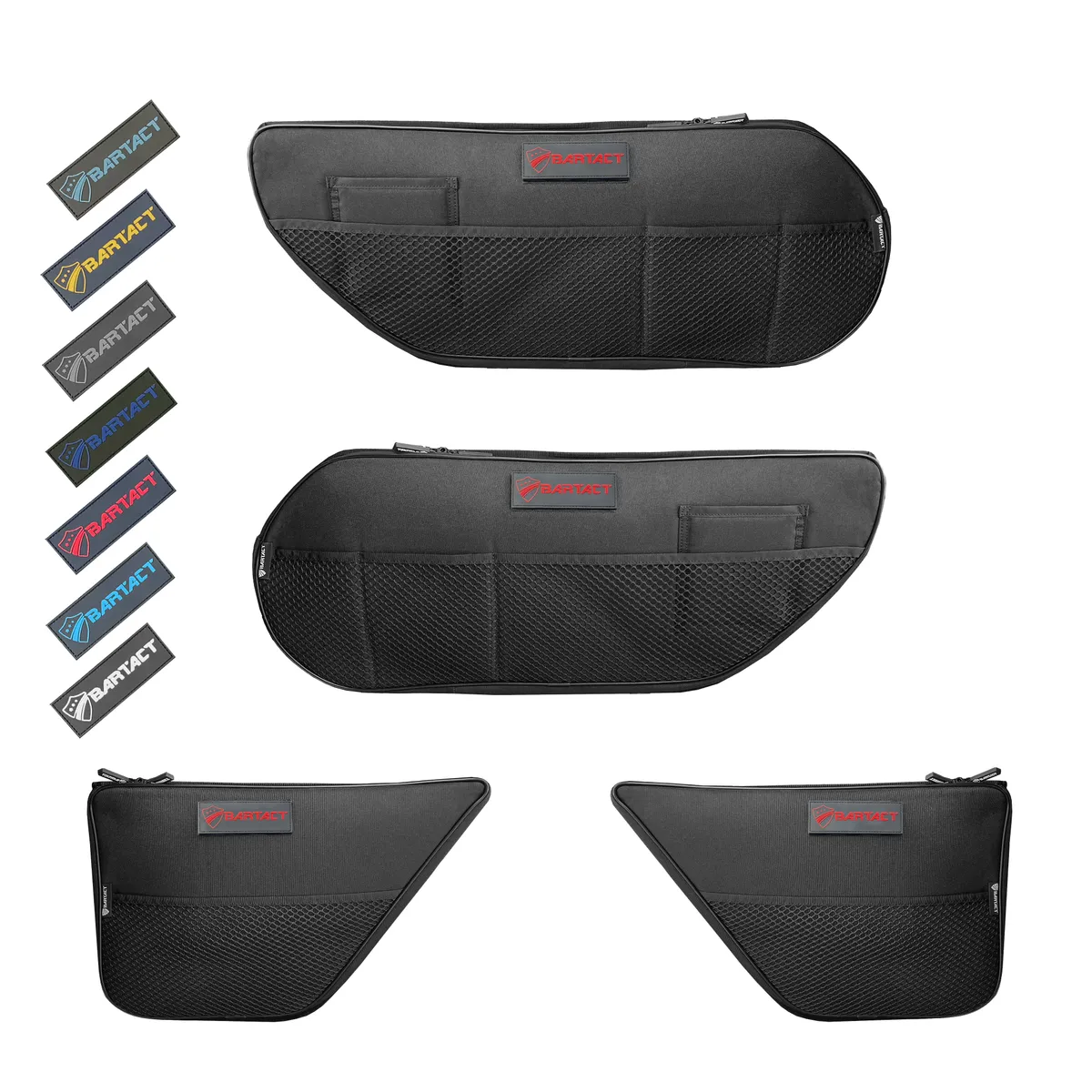 Bartact Wrangliator Full Set Door Net Pockets Replacement Storage Bags for Jeep® Wrangler JLU and Gladiator | Patent Pending | Bartact