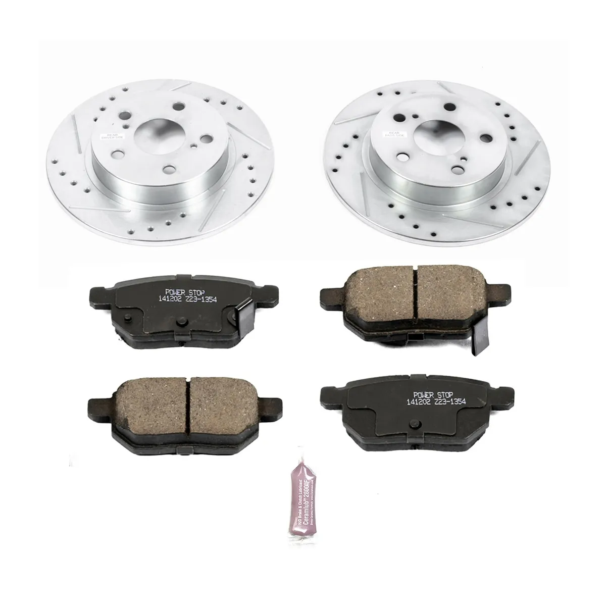 Z23 Evolution Sport Upgrade Kit: Drilled/Slotted Rotors; Carbon-Fiber Ceramic Pads W/Hardware product image