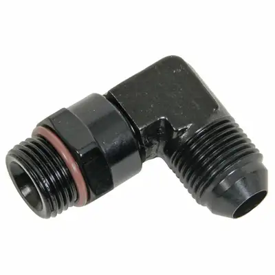 Fragola Performance Systems #8 x 3/4-16 90 Deg Swivel Adapter Black