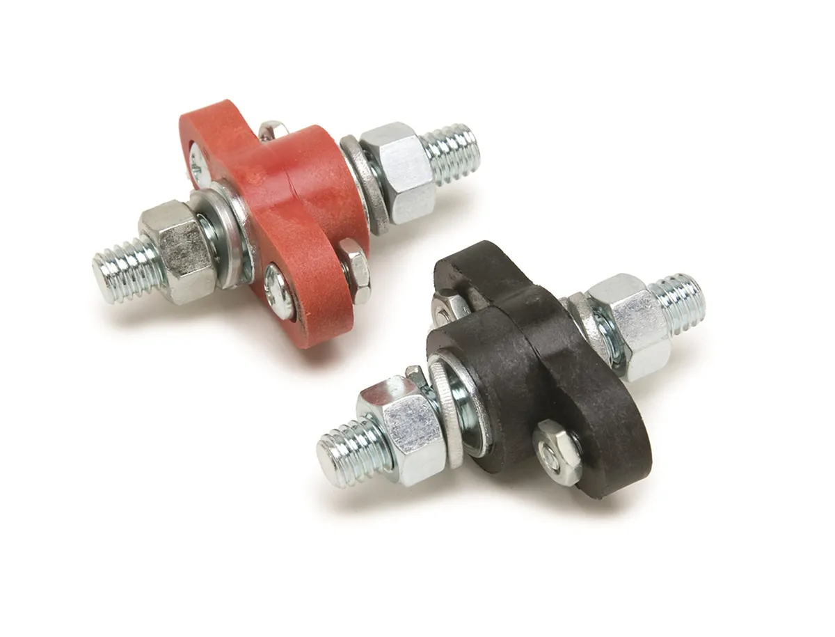 Remote Battery Junction Terminal Kit; Incl. 1 Positive [Red] And 1 Negative [Black] Terminal Block With 3/8 in. Studs; product image