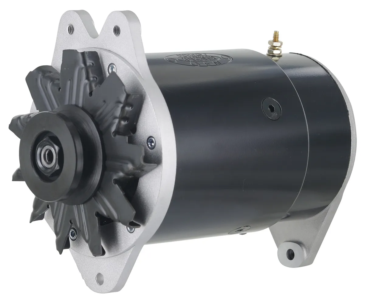 PowerGEN Alternator; 90 Amp; 12 Volt; 6.68 in. Field Housing Mount; For 3/8 in. Belt; Black Finish; product image