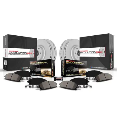 PowerStop Z17 Geomet Coated Rotor Kit: Genuine Geomet Fully Coated Rotors; Ceramic Pads W/Hardware