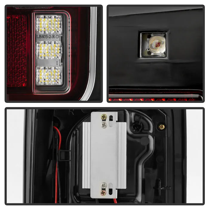 Jeep Wrangler (JK JKU) 07-18 Version 2 Light Bar Sequential Turn Signal LED Tail Lights - Red Clear product image