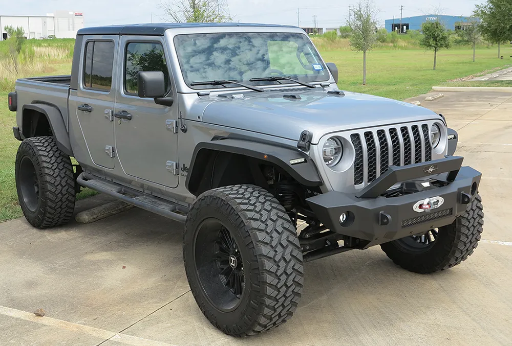 0721 Wrangler/20c Gladiator 3in Round Blackout Series Sidebars Textured Black product image