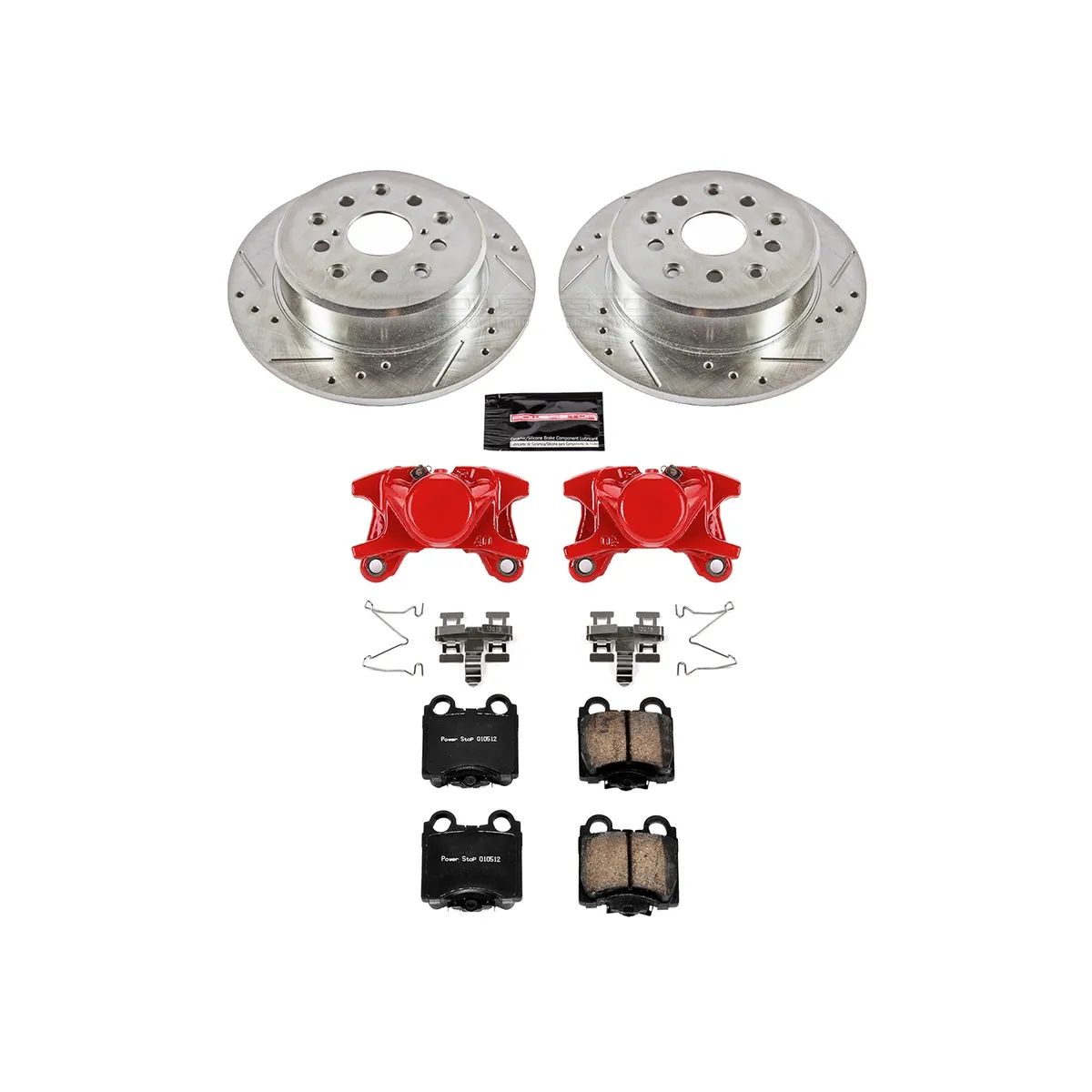 Z23 Evolution Sport Upgrade Kit: Drilled/Slotted Rotors; Carbon-Fiber Ceramic Pads; Powder Coated Calipers product image