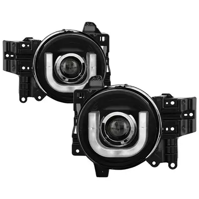 Spyder Auto ( Spyder Signature ) Toyota FJ Cruiser 07-14 Projector Headlights - Halogen Model Only ( Not Compatible With Xenon/HID Model ) - 3D DRL LED - Black