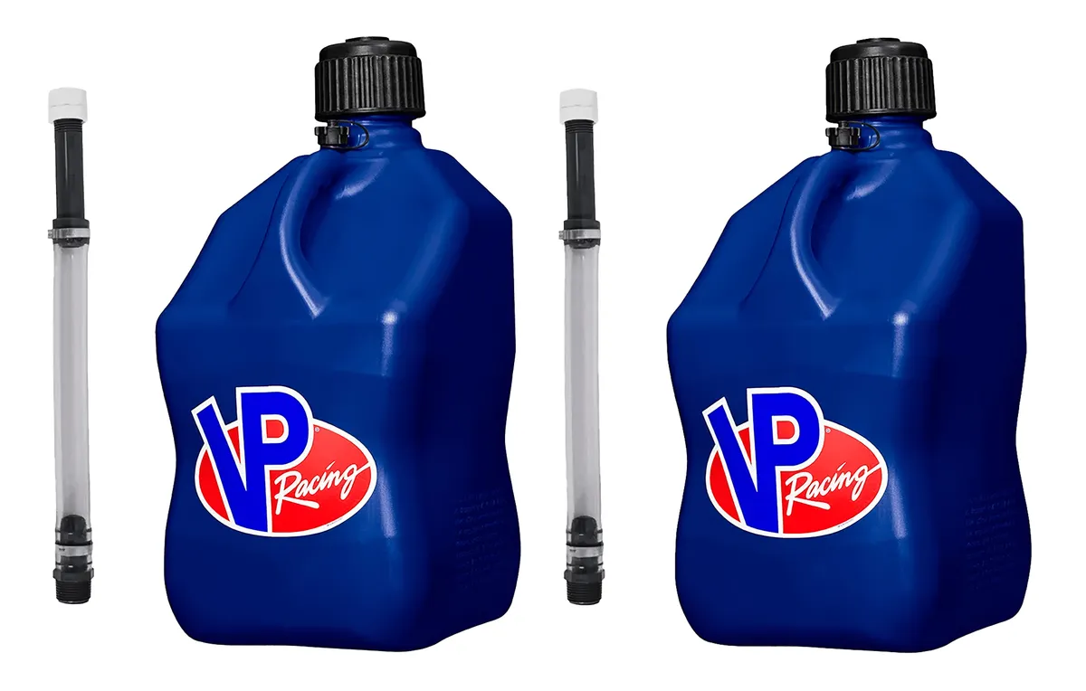 VP Racing Fuels Utility Jug 5.5 Gal Blue Square w/Hose (2 Pack)