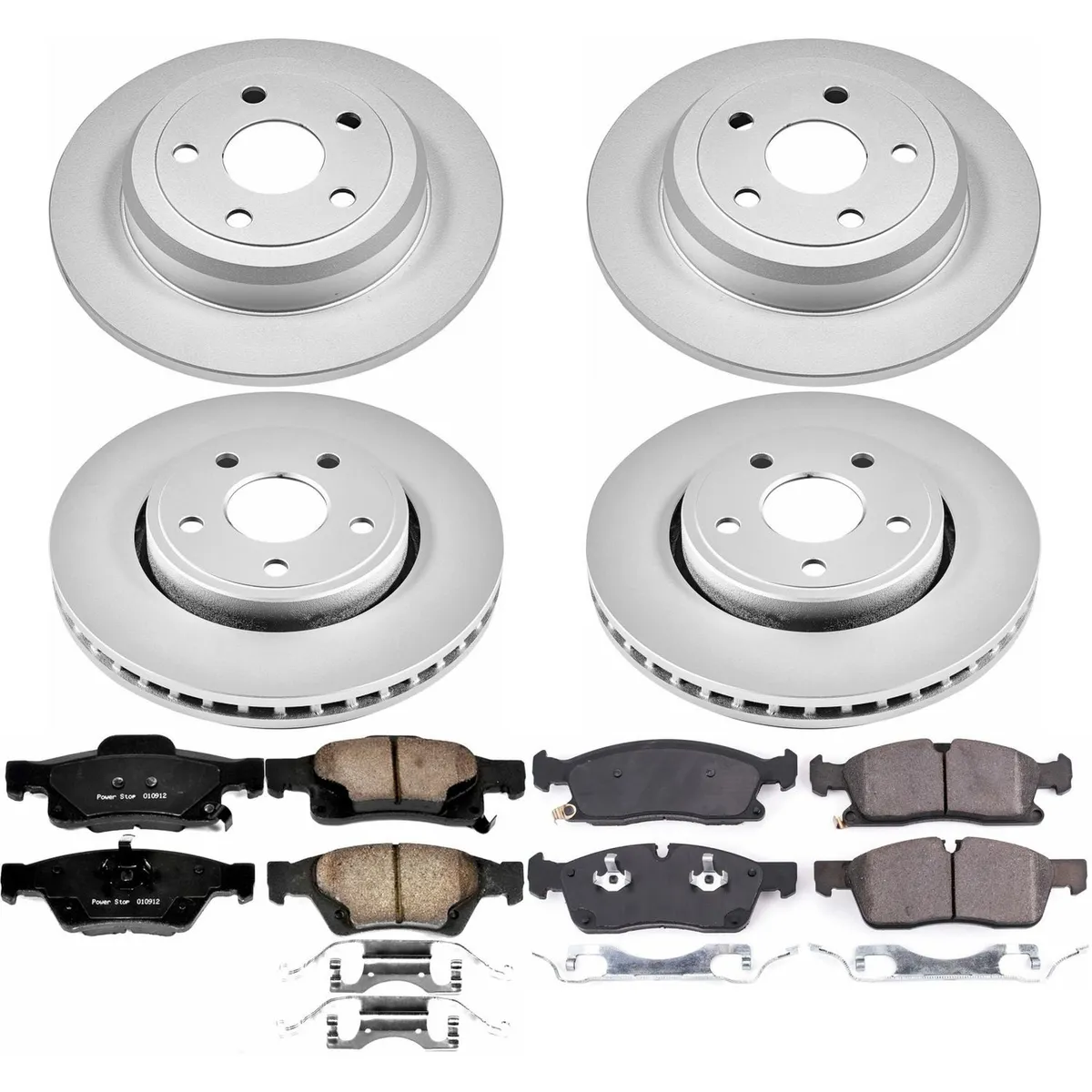 Z17 Geomet Coated Rotor Kit: Genuine Geomet Fully Coated Rotors; Ceramic Pads W/Hardware product image