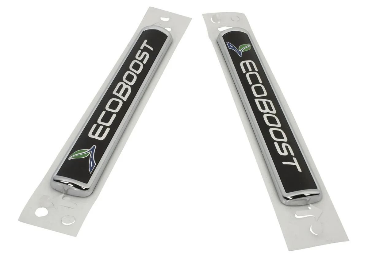 Ford Performance - EcoBoost Emblems/Badges-Black And Silver-Pair - M-1447-EBBLK product image