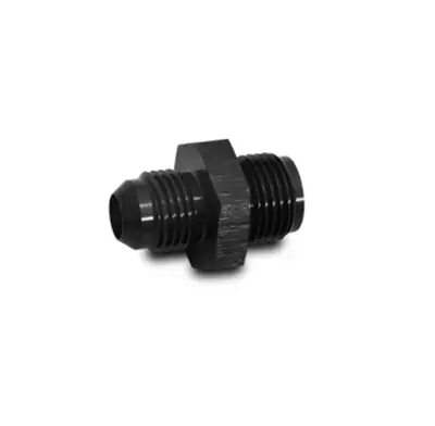 Vibrant Performance Inverted Seat Adapter Fitting; -6AN; 7/16-24 in. Inverted Flare; 6061 Aluminum; Black Anodized; Flare To An;