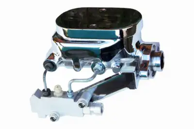 Leed Brakes Leed Brakes M_6B2 Master cylinder kit 1-1/8 inch bore chrome flat top with disc/drum valve