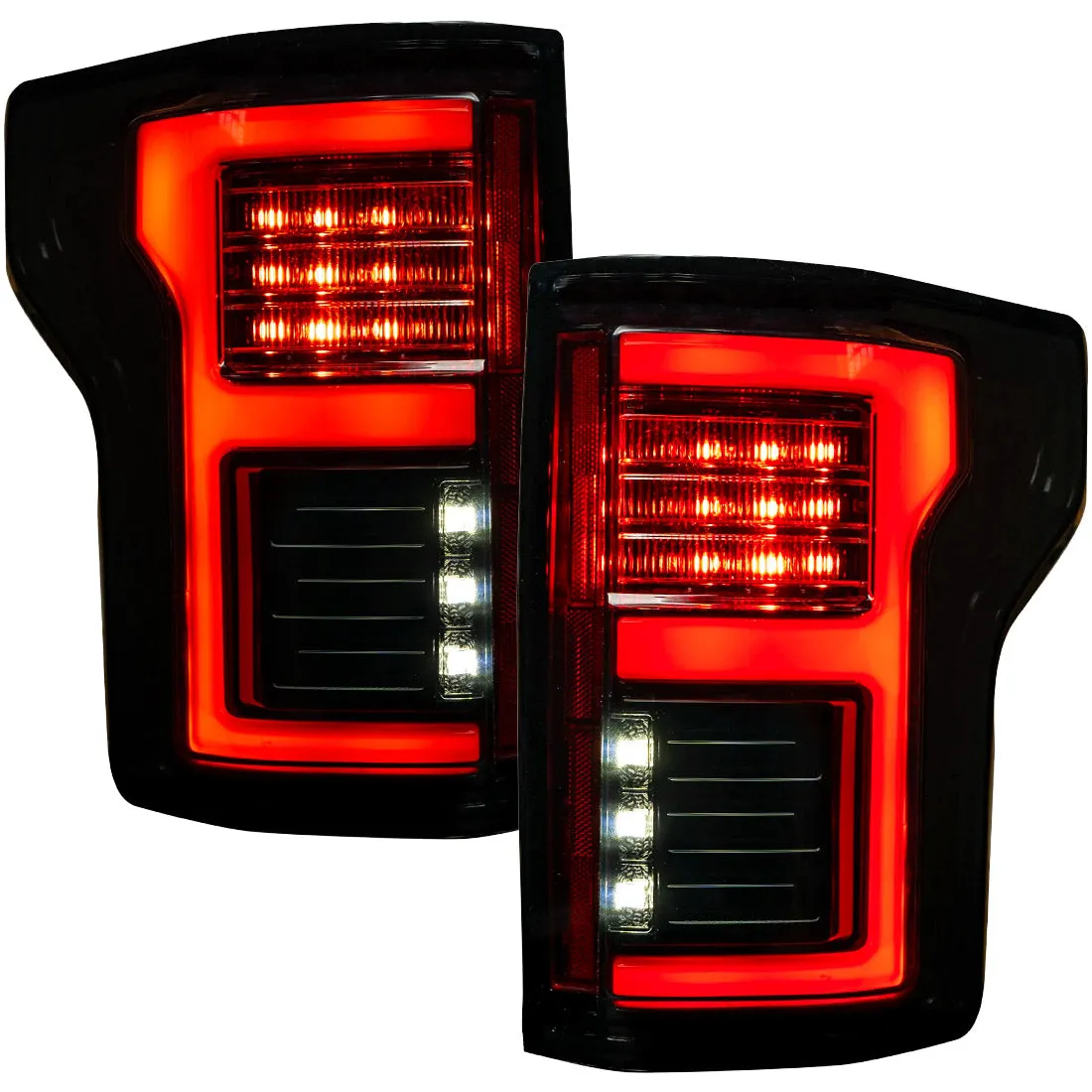 Ford F150 15-17 And Raptor 17-19 Replaces OEM LED Style Tail Lights w Blind Spot Warning System Oled Tail Lights - Cle product image