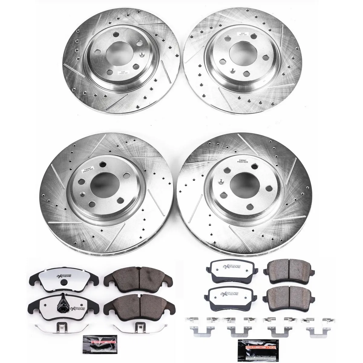 Z26 Street Warrior Upgrade Kit: Drilled/Slotted Rotors; Carbon-Fiber Ceramic Pads W/Hardware; Pad Sensors product image
