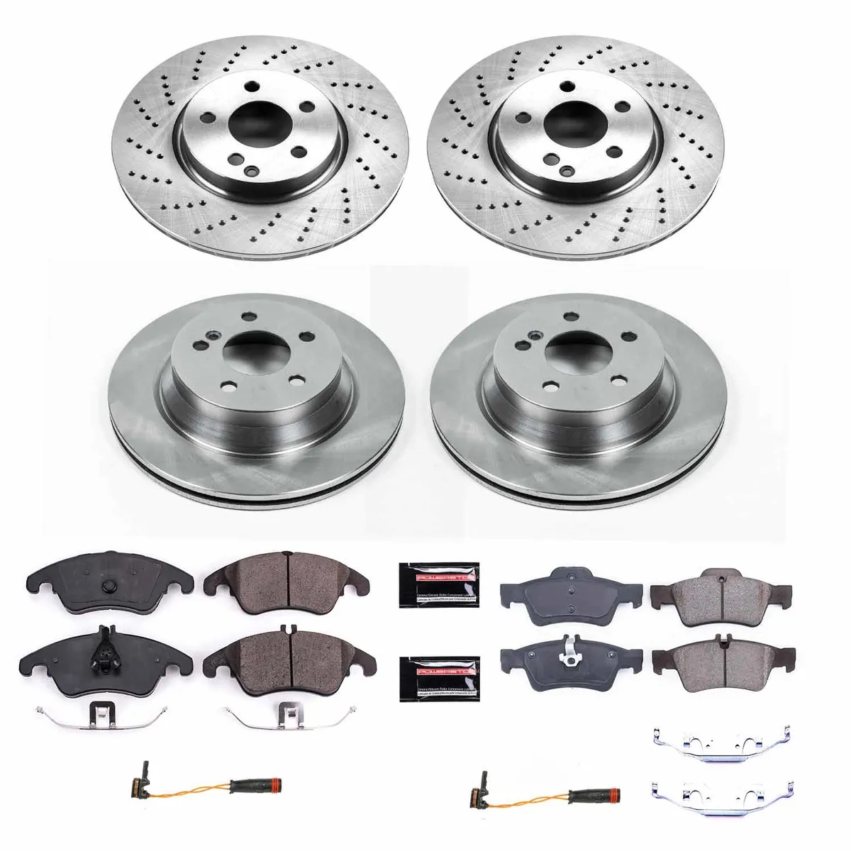 Z17 Direct Replacement Kit: Rotors; Ceramic Pads W/Hardware; Pad Sensors product image