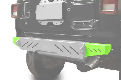 Steinjager Steinjäger Bumpers Wrangler JL 2018 to Present End Caps Rear Neon Green