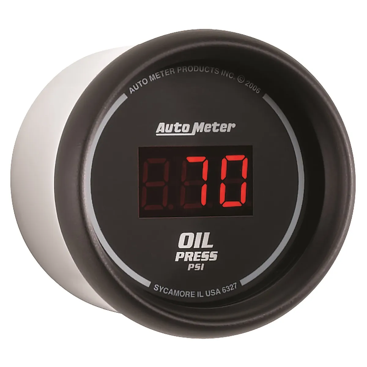 Gauge, Oil Pressure, 2 1/16", 100psi, Digital, Black Dial w/ Red LED product image