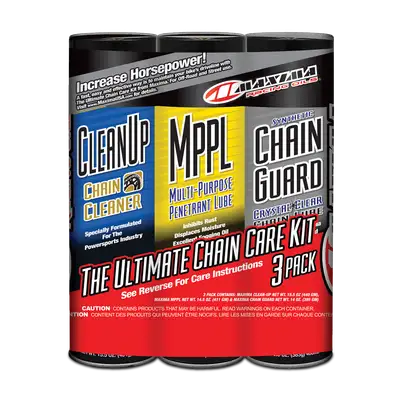 Maxima Syn Chain Guard Care Combo Kit Chain Cleaner/Penetrant Lube/Chain Guard 3pack