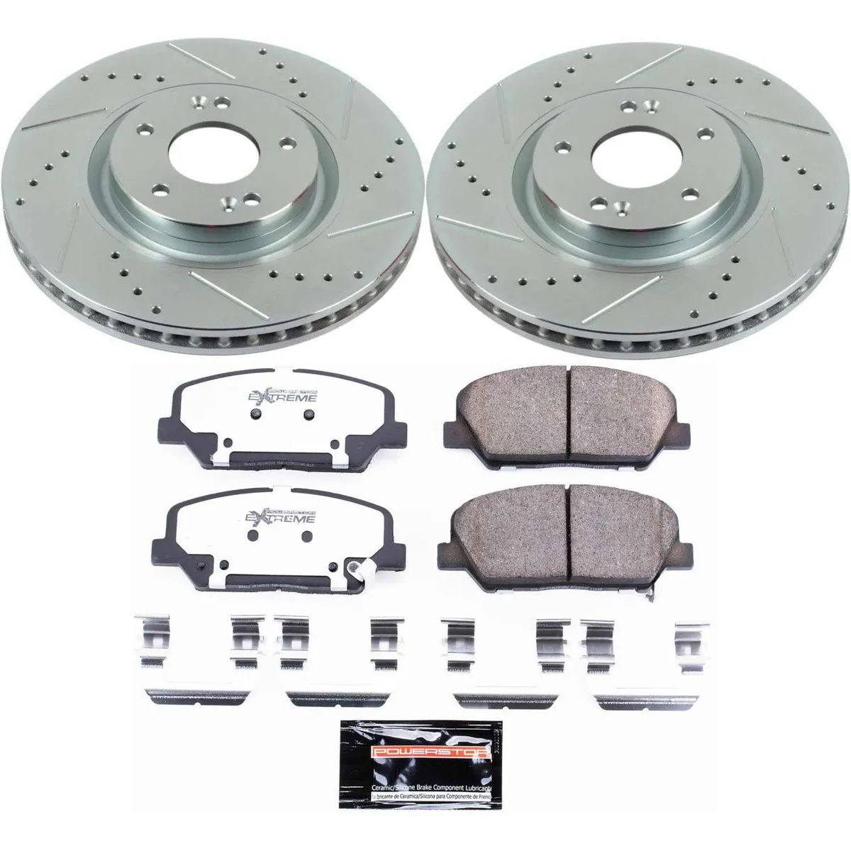 Z26 Street Warrior Upgrade Kit: Drilled/Slotted Rotors; Carbon-Fiber Ceramic Pads W/Hardware product image