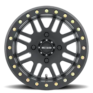 Method Race Wheels Aluminum Wheels 15x10 MR406 Beadlock UTV Bolt Pattern 4 On 136 Offset 0 Lip Size 3.11 Matte Black MB Method