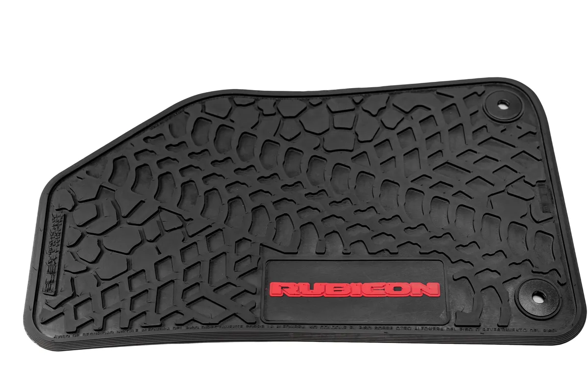 21-24 Jeep 4xe Front and RearTire Tread/Scorched Earth Scene w/ Rubicon Insert - Black w/ Red Insert product image