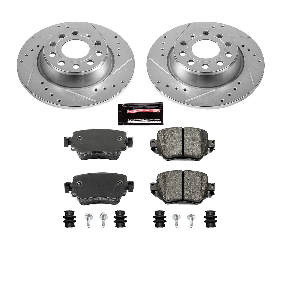 Z23 Evolution Sport Upgrade Kit: Drilled/Slotted Rotors; Carbon-Fiber Ceramic Pads W/Hardware product image
