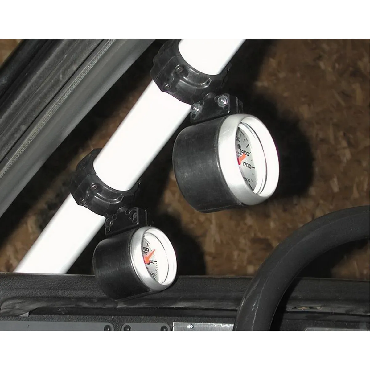 Gauge Mount, Roll Pod for 1.625" Roll Cage, fits 2 5/8" gauge, Black product image