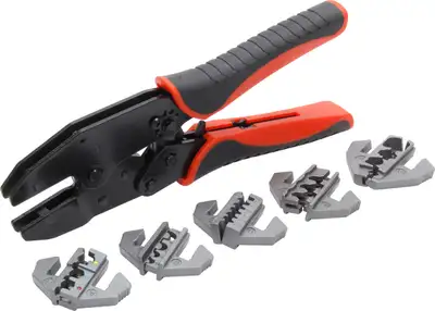 Quickcar Racing Products Ratcheting Wire Crimper with Dies