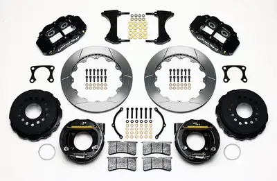 Wilwood Brakes Wilwood FNSL4R Rear P-Brk Kit 12.88in Drill Polish Big Ford Old Style 2.36in Offset
