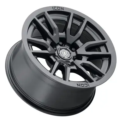 ICON Vehicle Dynamics ICON Alloys Vector 6, Satin Black, 17 x 8.5 / 6 x 5.5, 0mm Offset, 4.75" BS