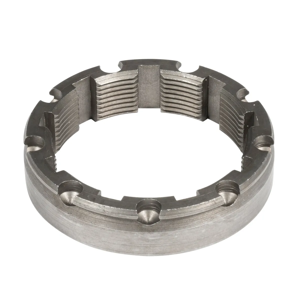Rear Spindle Nut For GM 10.5 & 11.5 Rear Differentials 2011+ GM Ff Rear Spindle Nut 2.125 Inch X 16 - 9 Slots Yukon Gear product image