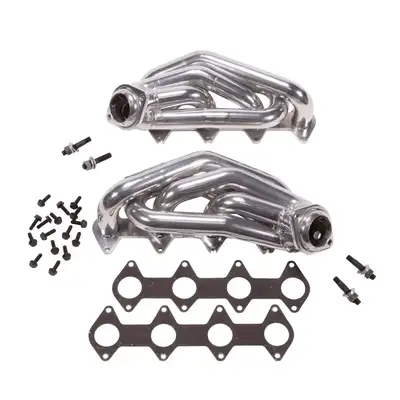 BBK Performance 2005-2010 Mustang gt 1-58 Shorty Tuned Length Headers Polished Silver Ceramic