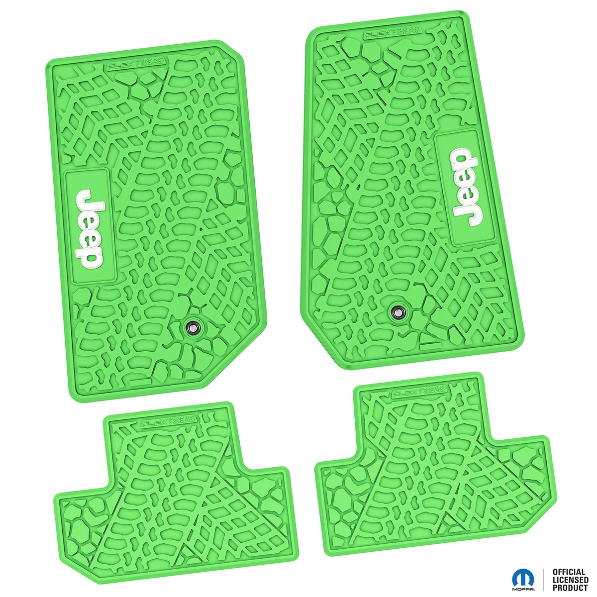 07-13 Jeep JK 2 Dr Front -Tire Tread/Scorched Earth Scene w/ JEEP Insert - Black w/ Silver Insert product image