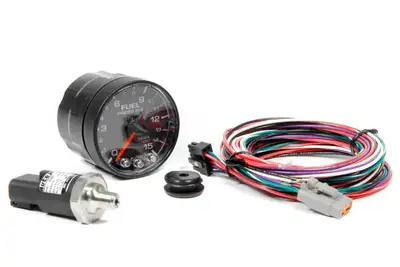AutoMeter Gauge, Fuel Press, 2 1/16", 15psi, Stepper Motor w/Peak & Warn, Blk, Spek-Pro